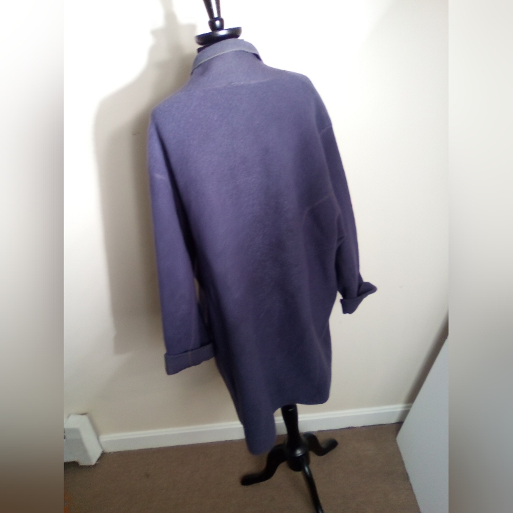 EILEEN FISHER Purple Button-Up Cardigan SIZE 1X - Picture 7 of 7